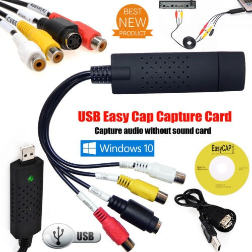 Imagen 3 de 5 de Cintas De Vhs De Usb A Pc Dvd Video Audio Converter 3 Rca Dv