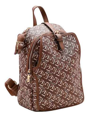 Mochila Feminina Chenson Art Monograma 8483728 Cor Natural