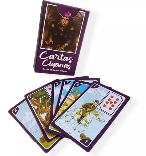 Baralho Tarot Cartas Ciganas Roxo Deck 36 Cartas Oráculo