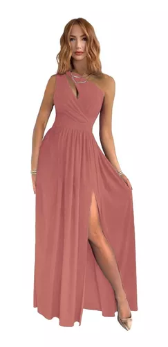 concierto chatarra Vergonzoso Vestido Rosa Palo Elegante | MercadoLibre 📦