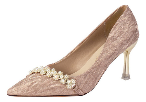 Zapatos De Boda De Tacón Alto De Cristal Para Mujer