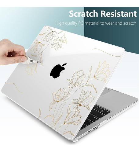Twolskoo Para M2 Macbook Air 13 Pulgadas Case 2022 A2681, Cu