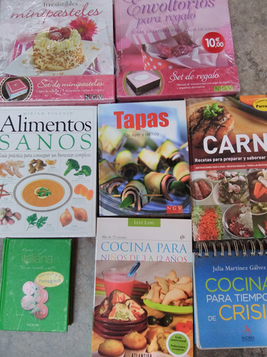 Lote X 8 Libros De Cocina Usados Ilustrados 