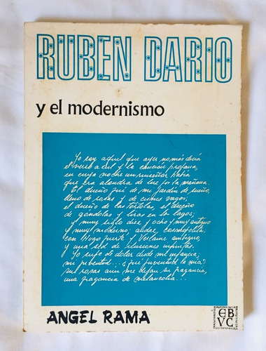 Rubén Darío Y El Modernismo Por Ángel Rama