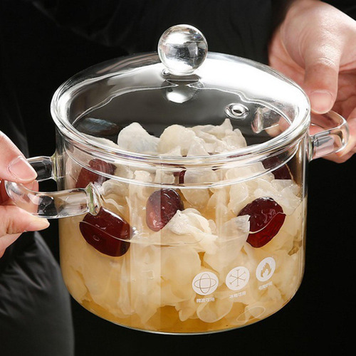 Olla De Vidrio Con Tapa, Juego De Ollas De Vidrio, Olla Con