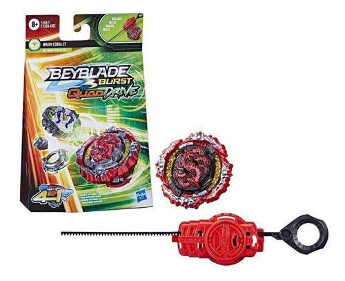 Beyblade Burst Quaddrive - Wrath Cobra C7 - Hasbro - Color Rojo