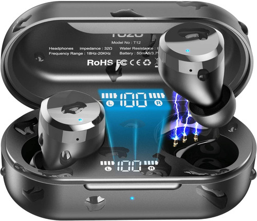 Imagen 1 de 7 de Tozo T12 Auriculares Inalámbricos Bluetooth 5.0 Con Estuche