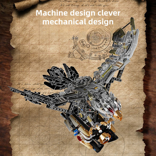 Juego De Ladrillos Mecánicos En Forma De Águila Con Modelo D