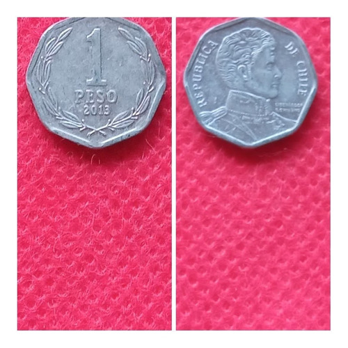 Moneda De 1 Peso, Chile 2.013.