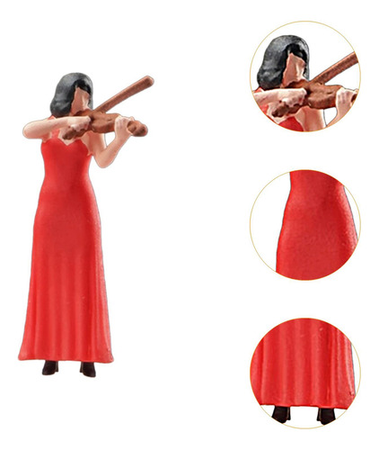 Figuras De Banda A Escala 1/64, Maqueta De Violinista