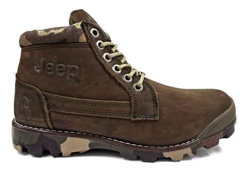 Jeep Comander Casual Nobuck Verde Militar Hombre 1950