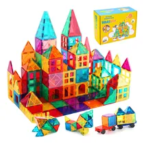 Comprar Construção Brinquedo Blocos Magnéticos Para Montar 65 peças Educativo