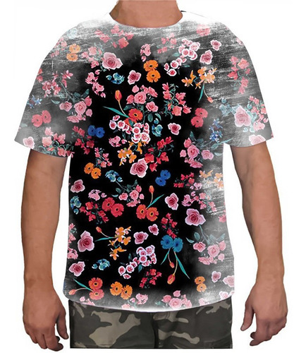 Camisa Camiseta Masculina Meninos Flores Floral Florida 11