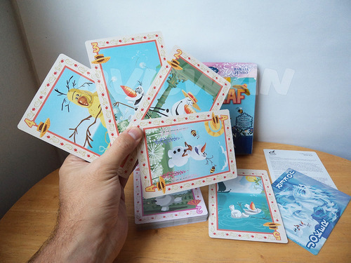 Juego De Mesa De Frozen Rumbling Rock Y Baraja Jumbo Olaf