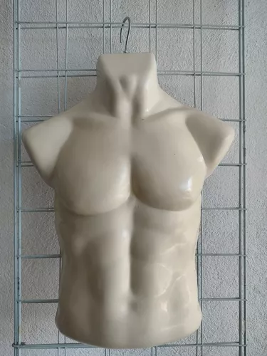 5 Maniquí Exhibidor Torso Hombre Plastico Blanco 5 Pzas