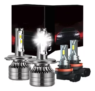 Kit Focos Led H4 9003 H11 Para Luces Altas O Bajas 28000lm