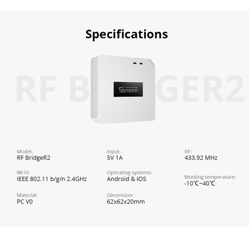 Sonoff Rf Bridge R2 - Controla Dispositivos Rf En Ewelink