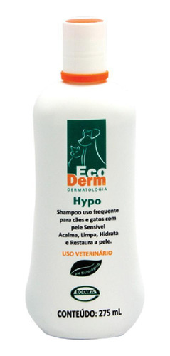 Shampoo Ecovet Ecoderm Hypo 275ml - Sensível+proteção
