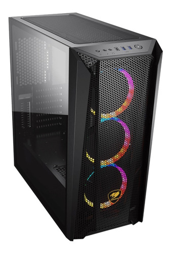 Imagen 3 de 6 de Gabinete Gamer Cougar Mx660 Mesh Rgb Media Torre Negro