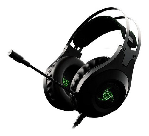 Audifono Gamer Vsg Kuiper Cable Trensado 2m Led Verde Color Negro Color de la luz RGB