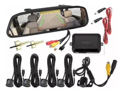 Kit Espejo Retrovisor Camara + Sensores De Estacionamiento