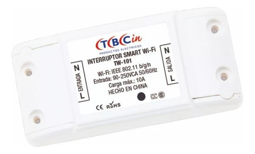 Interruptor Wifi Inteligente Domotica 10a Smart Life Tbcin