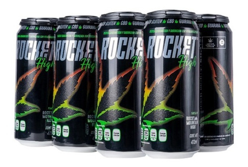 Bebida Energética Con Cbd Rocket High - 8 Pack - Energizante