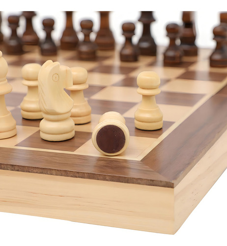 Ajedrez De Madera Tablero Plegable De Lujo Chess Juegos De Ajedrez De Madera Profesional Plegable 3 En 1 29x29 Cm