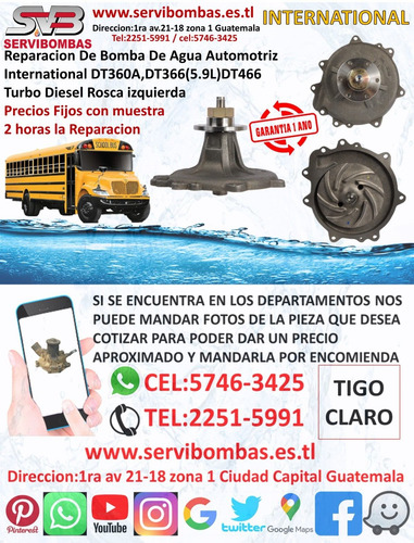 Reparacion De Bombas De Agua International Dt466 7.6 Maxxfor