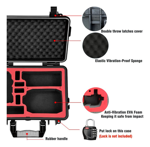 Estuche Rígido Impermeable Lekufee Compatible Con Dji Mini