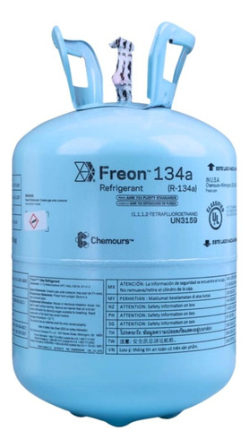 Fluido Gás Refrigerante Chemours Freon R134a 13,62kg Du Pont