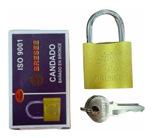 12 Unidades Candado Seguridad Lockers Bresee 40mm - 3 Llaves