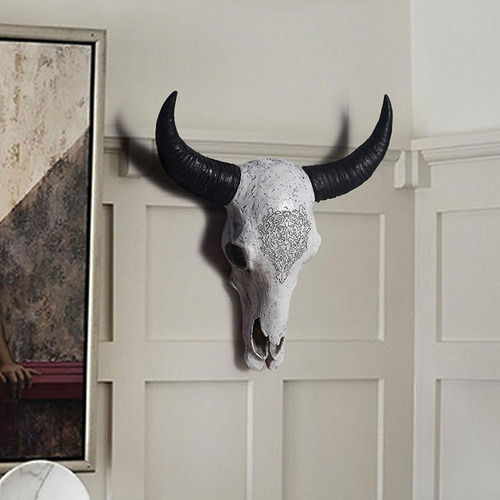Escultura De De Toro Diseño Tribal Para Colgar En La Pared