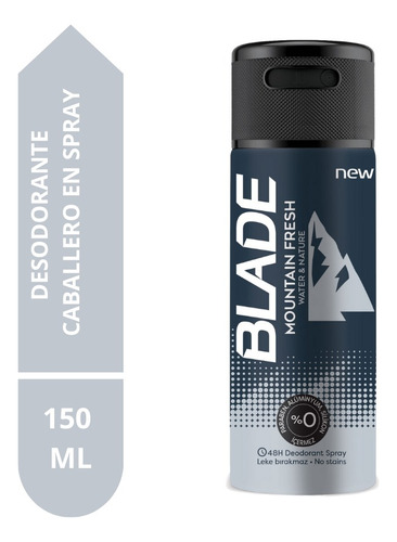 Blade Desodorante En Spray Caballero Frescura Alpina 150 Ml