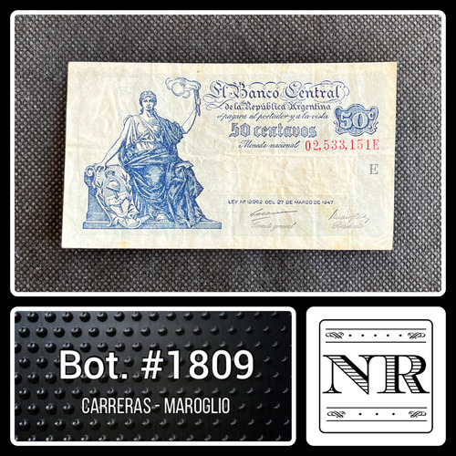 Argentina - 50 ¢ Progreso - Año 1948 - Bot. #1809 - E