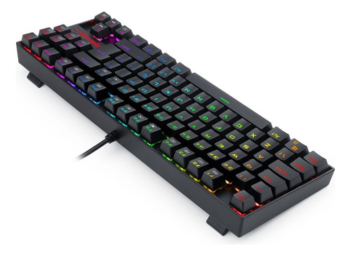 Teclado Magnetico Gamer Kumara Pro Rgb Preto Switch Brown Idioma Português Brasil