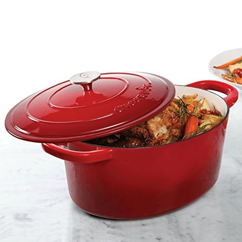 Crock Pot Artisan Horno Holandés Ovalado De 7 Cuartos De Hie