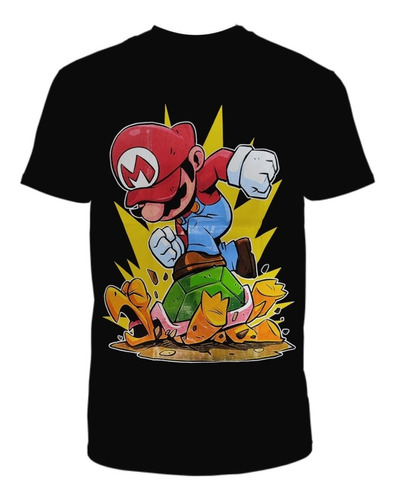 Camiseta Hombre Mario Bros Y Koopa Troopa