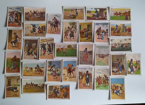 Lote De 30 Figuritas Cigarrillos Dos Amigos, Motivo: Gauchos