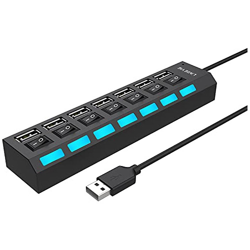 Divisor Usb Multipuerto, Concentrador Usb 2.0 7 1 Inter...