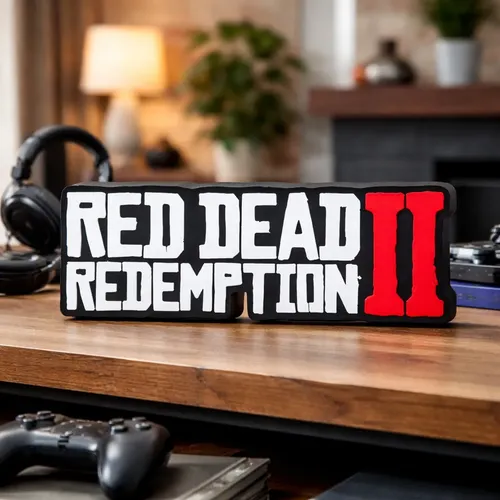 Placa de Decoração para Quarto Gamer Red Dead Redemption 2