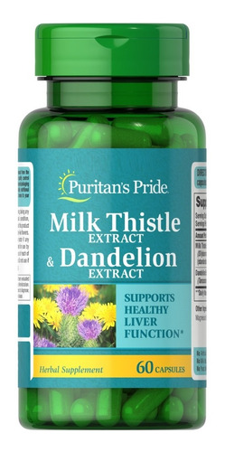 Puritan's Pride | Milk Thistle & Dandelion Extract | 60 Caps