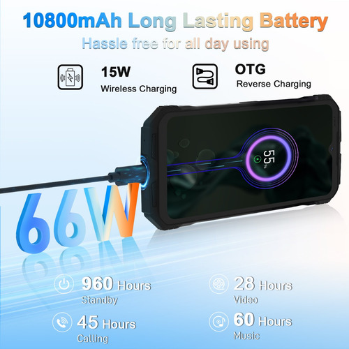 Doogee V30t 5g Dual Sim Rugged Phone 10800mah Android12 256gb Rom+12gb Ram 6.58inch 108mp Ip68 Waterproof/ip69k Wi-fi 6/gps/nfc