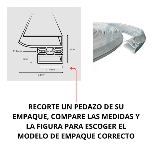 Empaque Puerta Refrigerador /perfil Ceja Larga