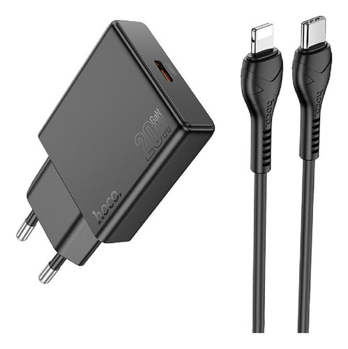 Pack Cargador Lightning Usb-c Pd20w Delgado Hoco N37