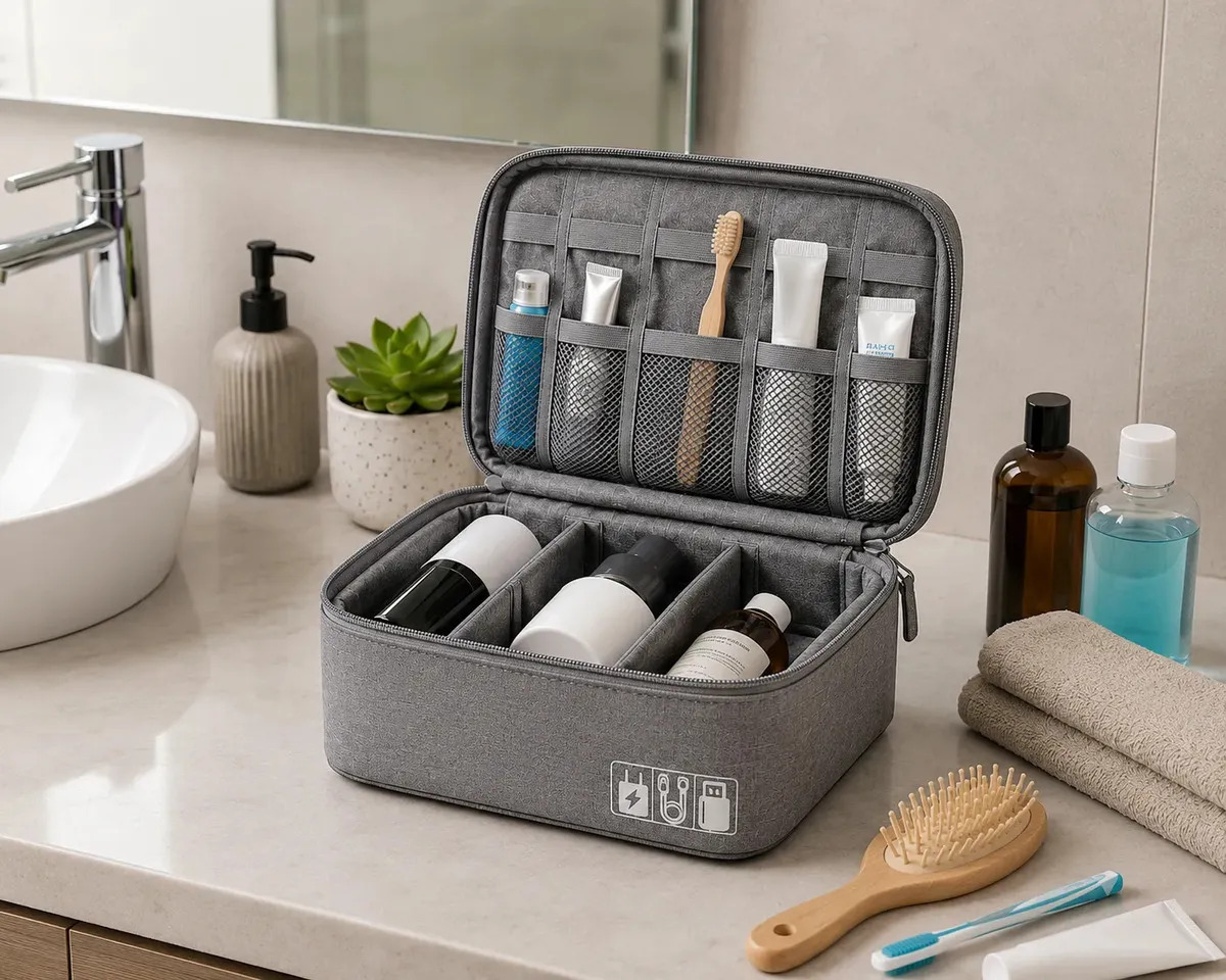 Organizador Valija Aseo Persona Separador Viaje Travel Hotel Gris