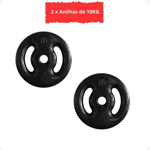 Anilhas Emborrachadas 60kg + Barras De 40cm + Barra De 150cm