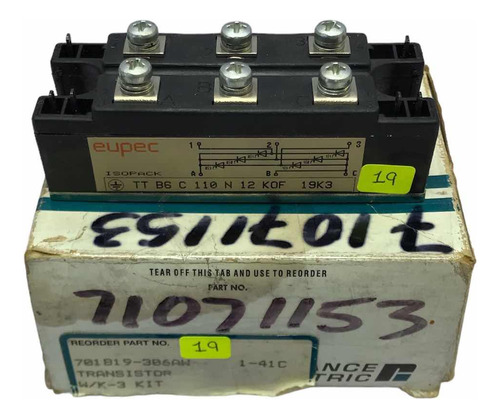 Reliance Electric 701819-306aw Modulo De Poder 19