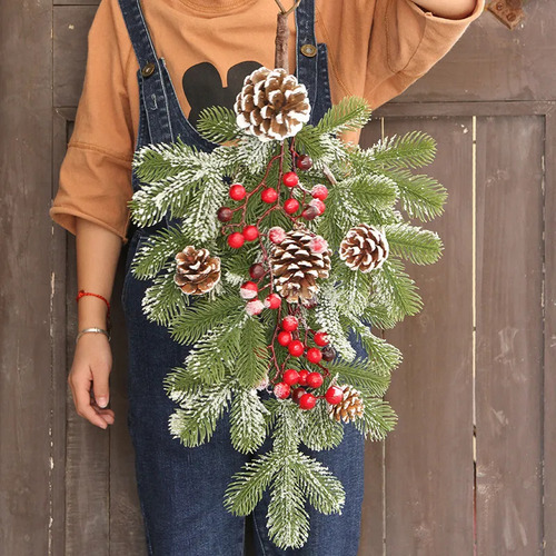 Nuevos Accesorios De Decoración Navideña Con Piñas De Mimbre