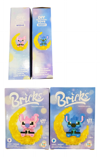 Stich Con Luna Y Luz+ Angela Con Luna Y Luz Figuras Armable 372 Stic